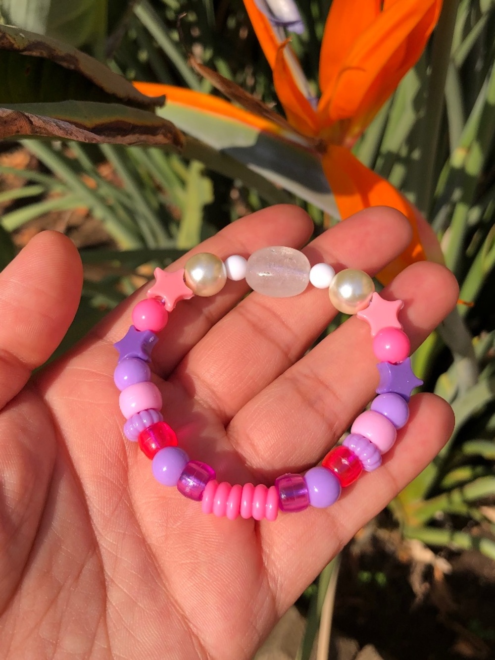 CLEAR QUARTZ 🐚 BEADED BRACELET 💕